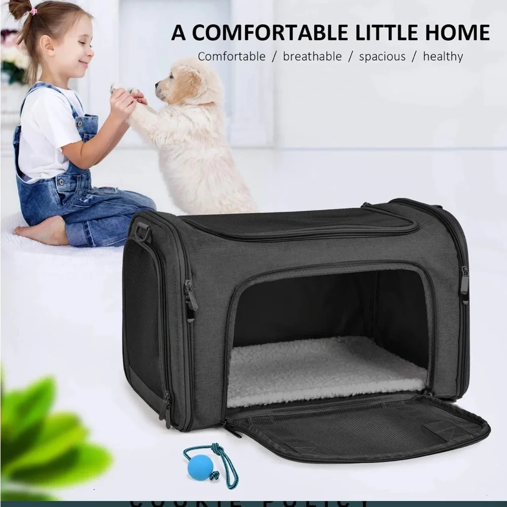 Cat/Puppy Carrier by Henkelion. Black. Large.